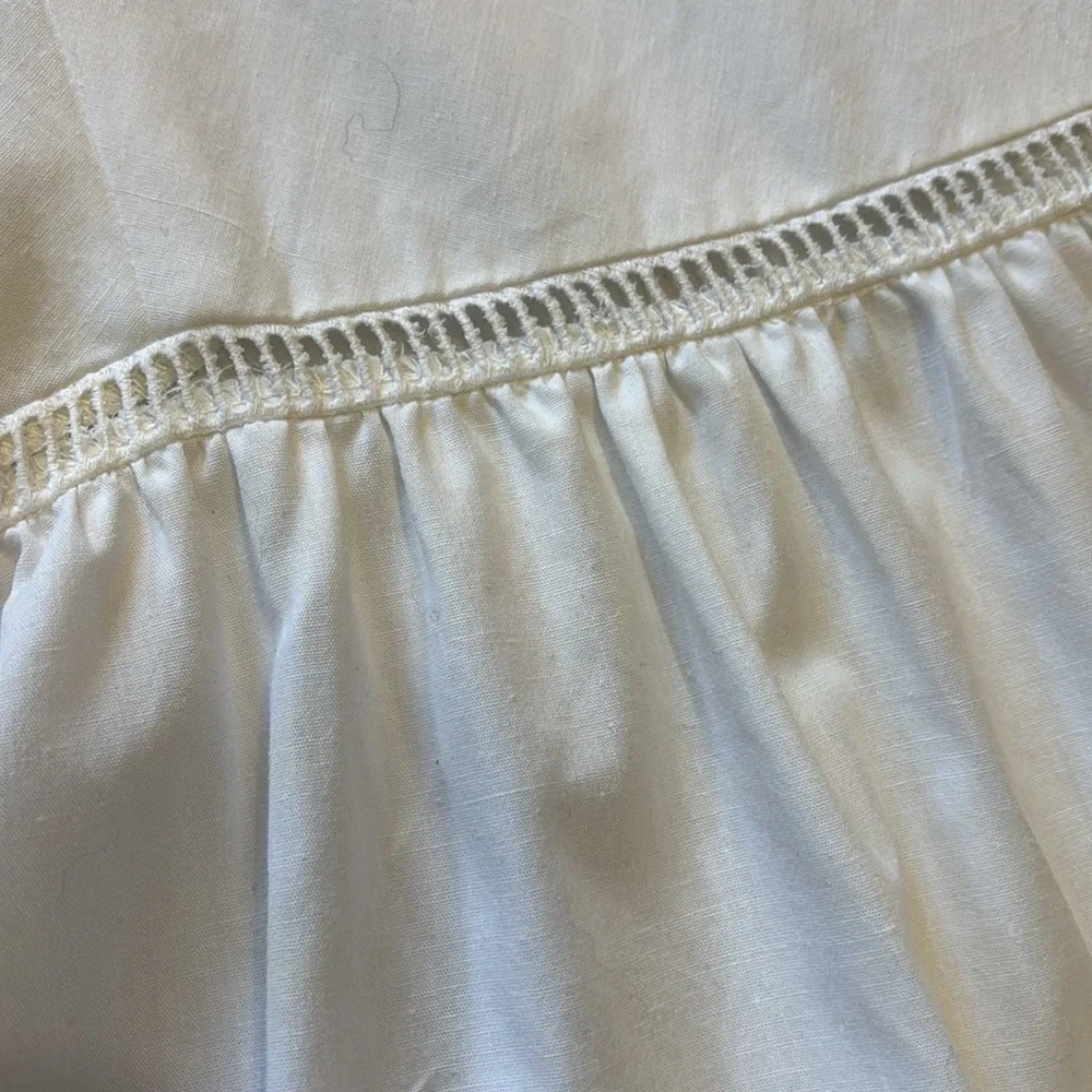 Vintage 1976 Young Edwardian White Cotton Maxi Sundress, Floral Embroidery, EUC - Picture 15 of 15